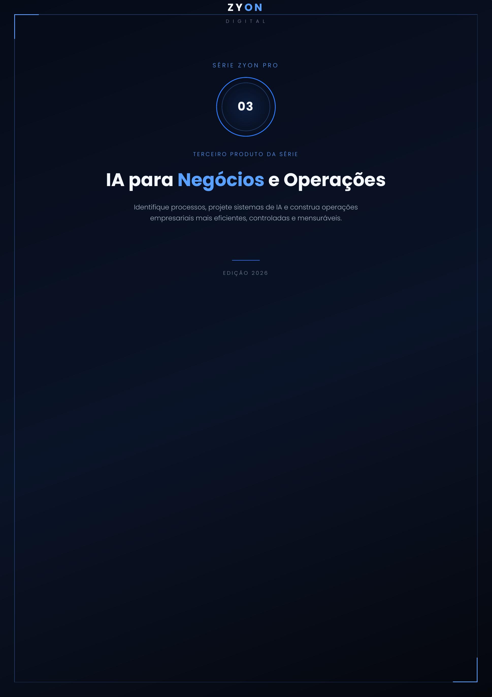 Capa do material IA para Negócios e Operações da Zyon Digital